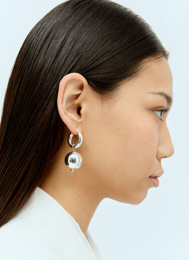 Pearl Octopuss.y Sphere Hoop Earrings Silver prl0355001