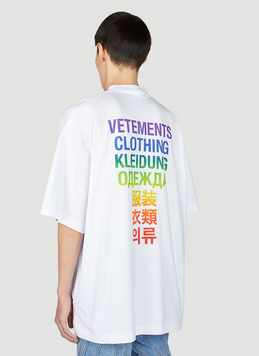 VETEMENTS 트랜스레이션 티셔츠 화이트 vet0151010
