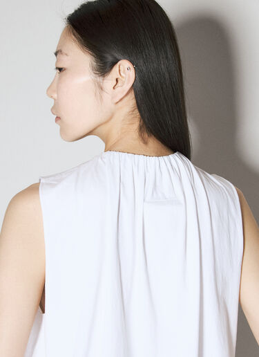 Gathered Neckline Top MM6 Maison Margiela Gathered Neckline Top White mmm0255015