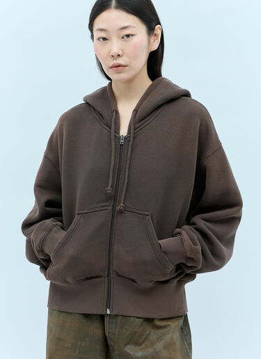 Acne Studios Dyed Hooded Sweatshirt Brown acn0254029