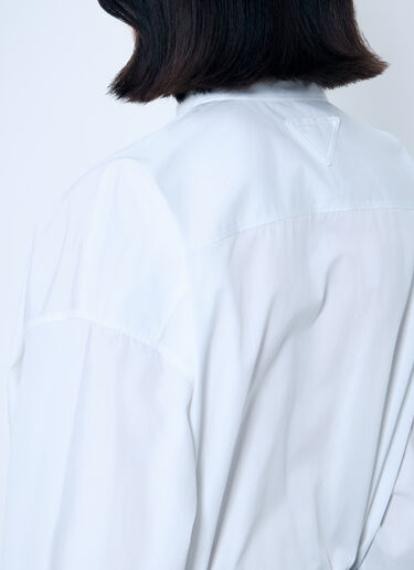 Prada Drawstring Hem Shirt White pra0260024