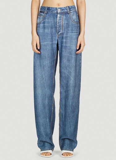 Printed Project Silk Pants Bottega Veneta Printed Project Silk Pants Blue bov0252060