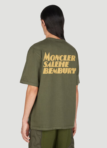 Logo Print T-Shirt Moncler Salehe Bembury Logo Print T-Shirt Green msb0154004