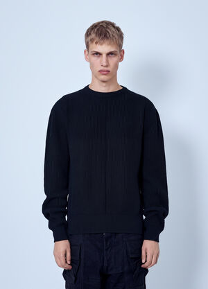 Rick Owens Fisherman Round Neck Sweater Black ric0165038