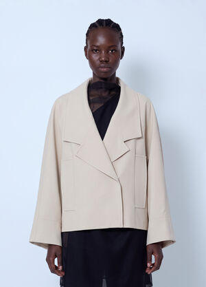 Sportmax Oversized Notched Collar Jacket Beige spx0266214