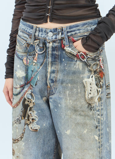 Acne Studios 1981F Printed Jeans Blue acn0258014