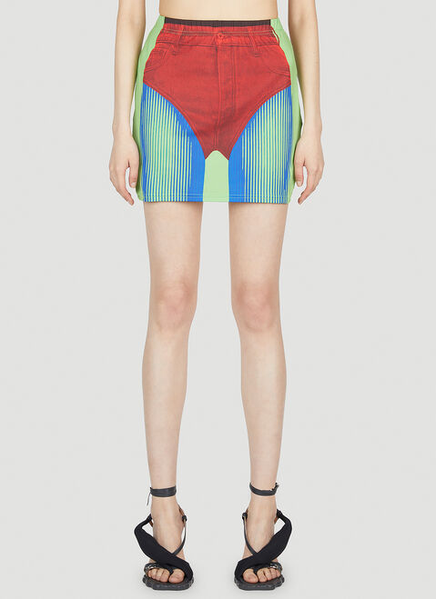 Y/Project x Jean Paul Gaultier Trompe L'Oeil Janty Skirt Grey jpg0252008