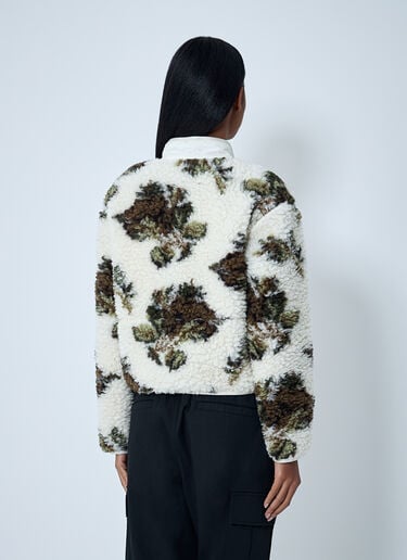 Moncler Textured Zip-Up Jacket White mon0262040