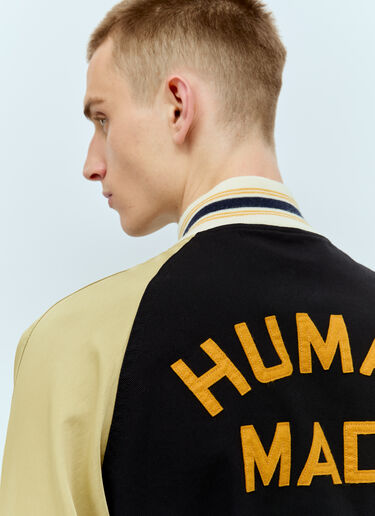 Human Made 로고 패치 베이스볼 재킷 블랙 hmd0156002