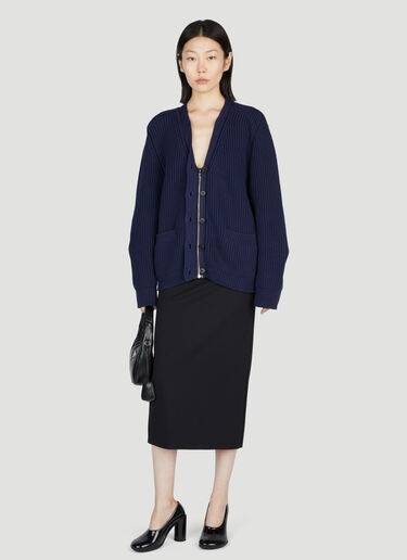 Chunky Knit Cardigan Prada Chunky Knit Cardigan Navy pra0253007