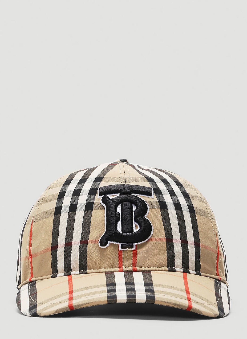 Burberry TB Vintage Check Baseball Cap in Beige LN CC