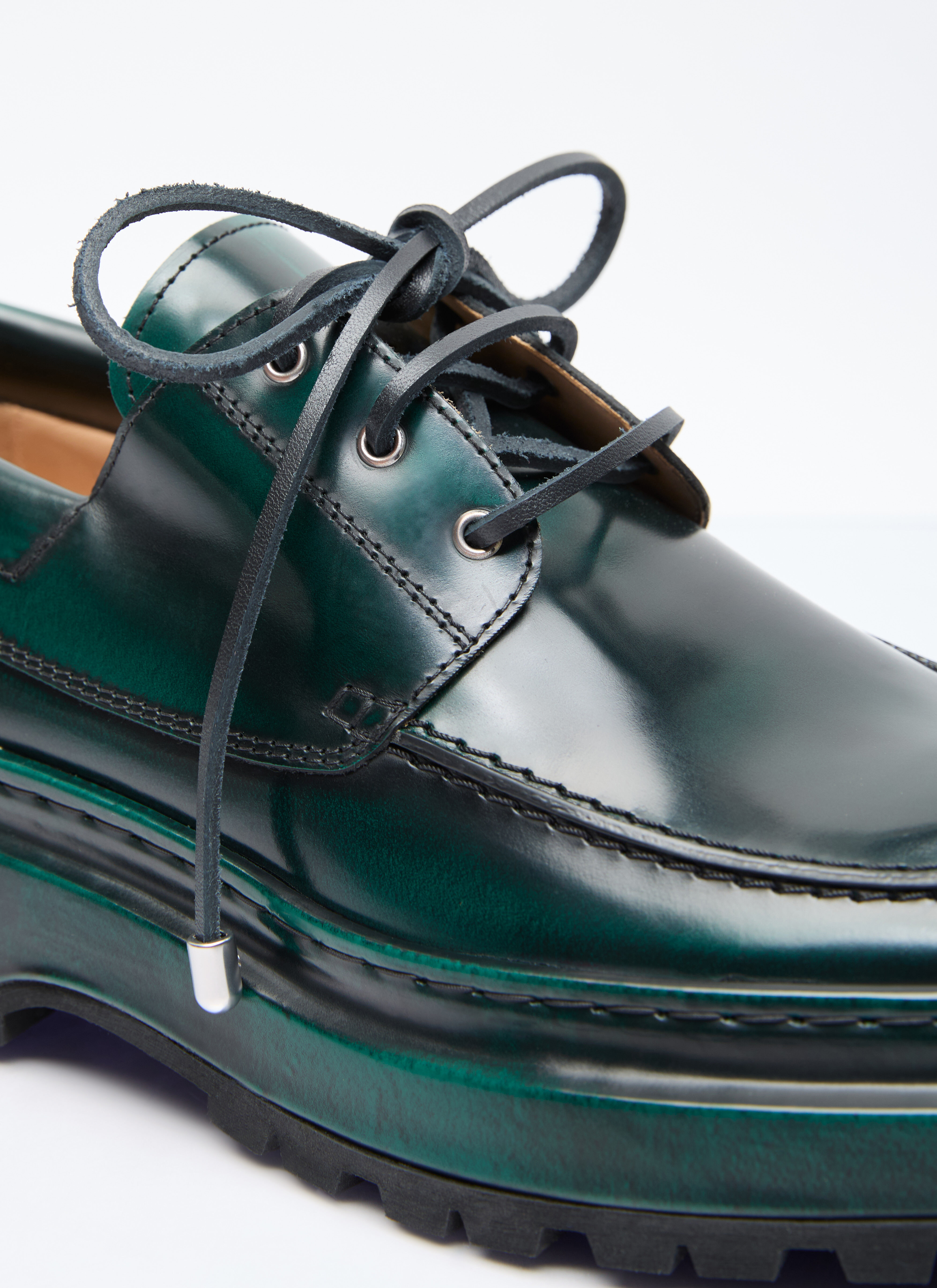 Jacquemus Men's' Les Bateau Pavane Lace-Up Shoes in Green | LN-CC®