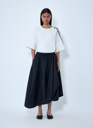 Y-3 Asymmetric Gathered Midi Skirt Black yyy0264002