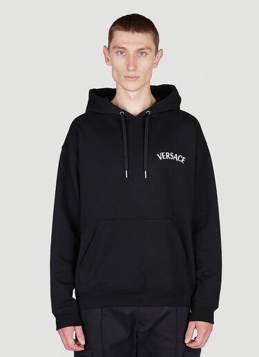 Versace Milano Stamp Hooded Sweatshirt Black ver0155007