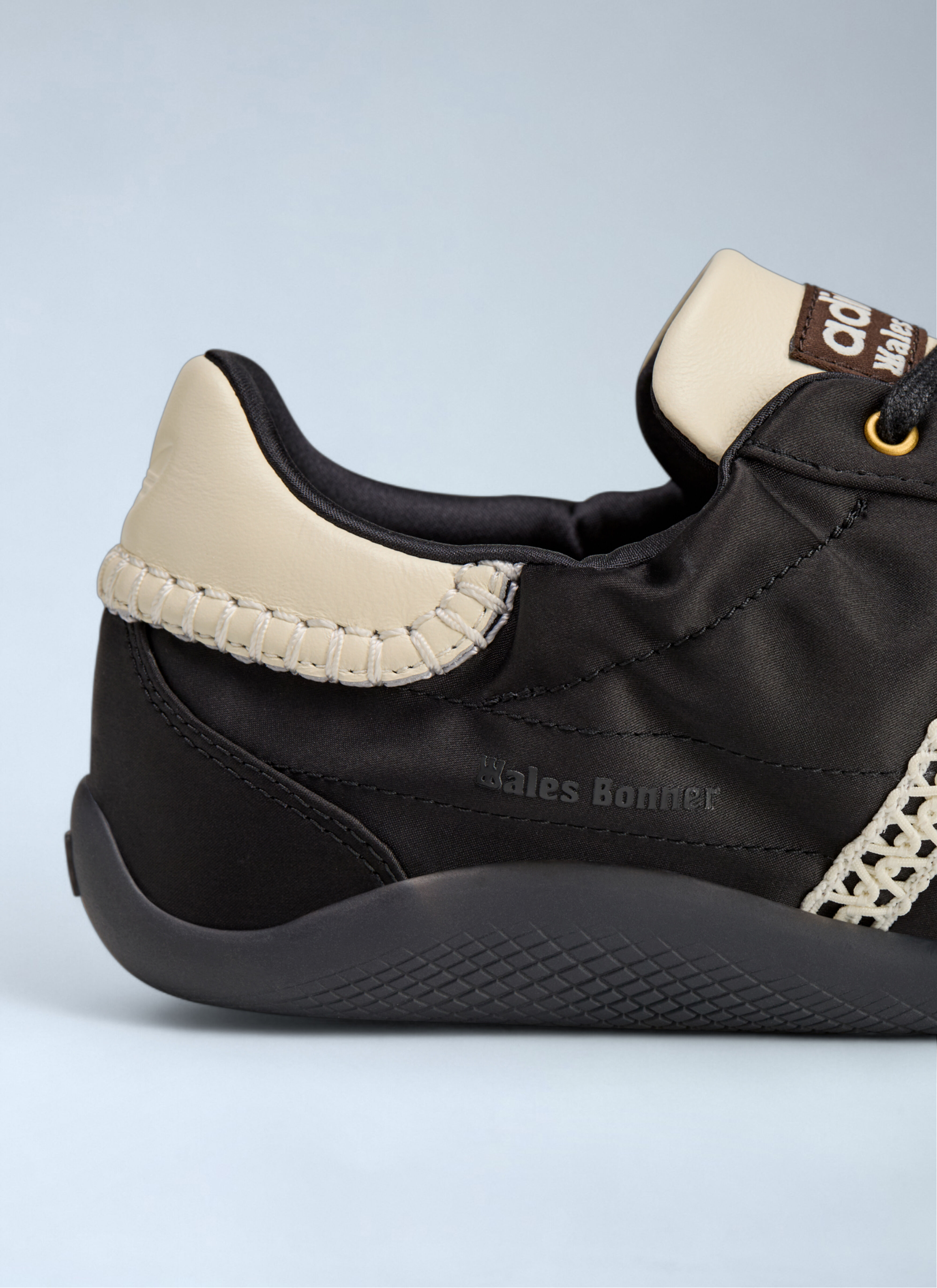adidas by Wales Bonner Men's' Karintha Low Satin Sneakers in Black