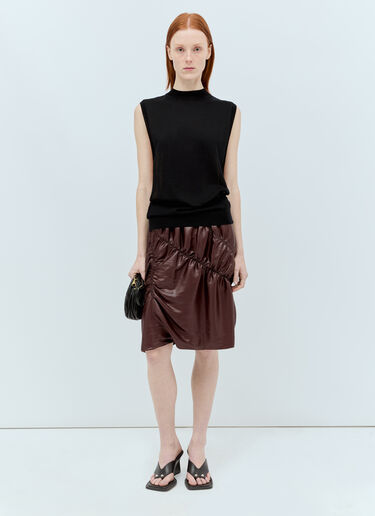 Sportmax Ruched Skirt Brown spx0255005