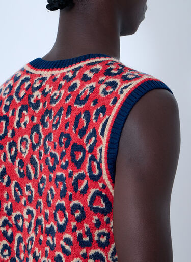Jacquard Sweater Vest adidas by Wales Bonner Jacquard Sweater Vest Red awb0363003