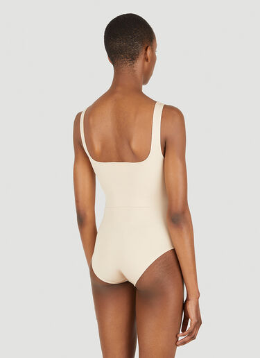 Courrèges Circle Button Bodysuit Beige cou0247009