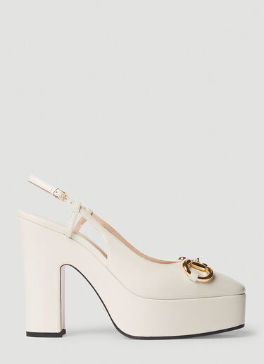 Gucci Horsebit High Heel Shoes Cream guc0251168