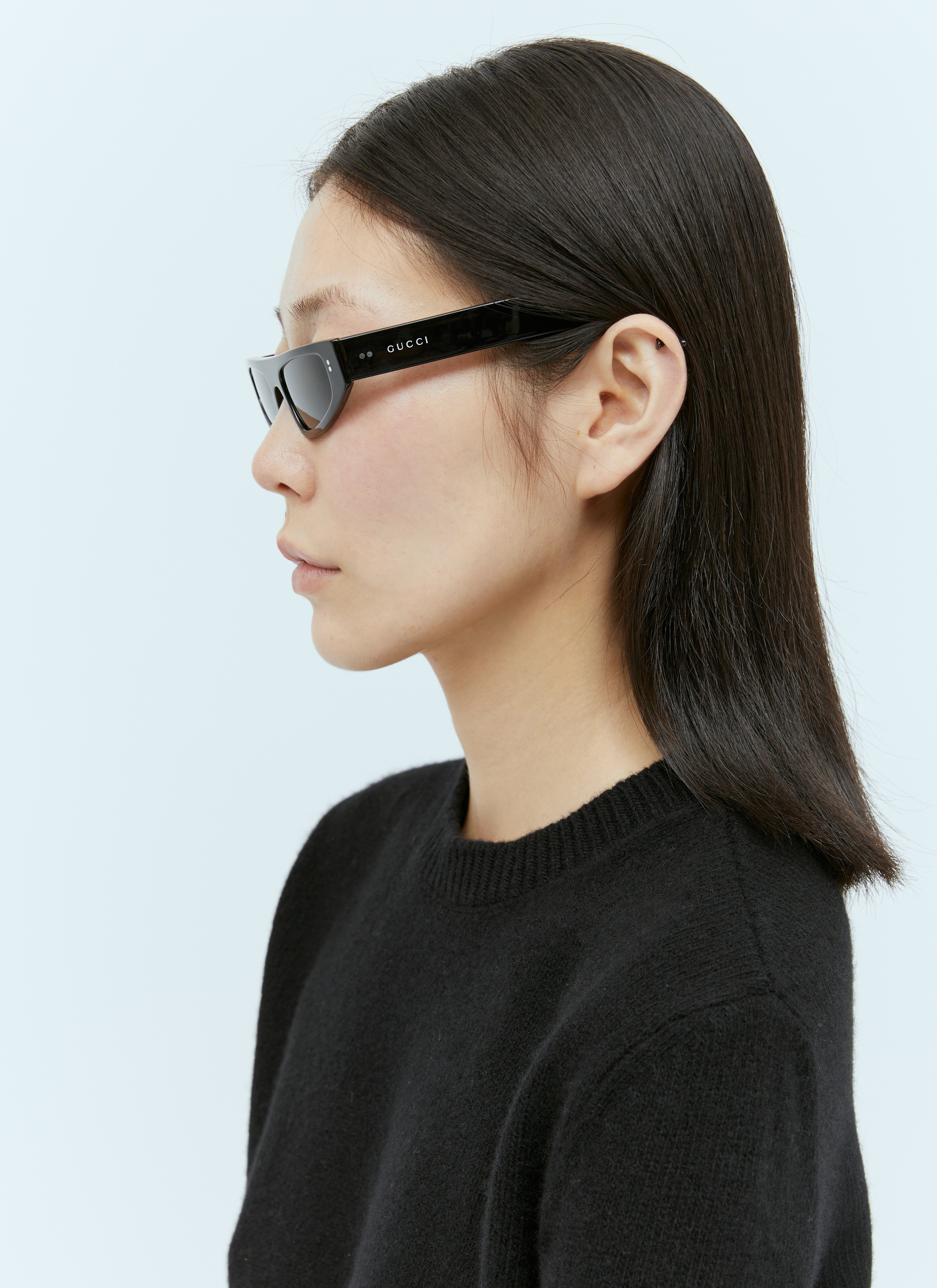 Gucci レディース キャットアイフレームサングラス の ブラック | LN-CC®