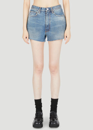 Maison Margiela Distressed Denim Shorts Grey mla0259009