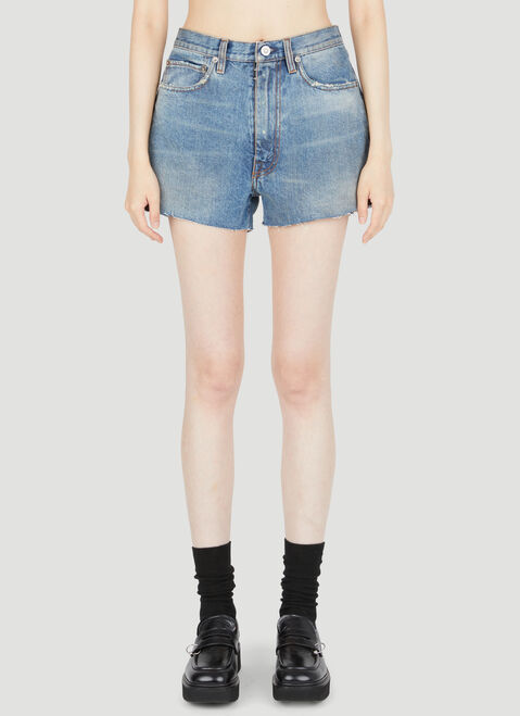 Maison Margiela Distressed Denim Shorts Black mla0249006