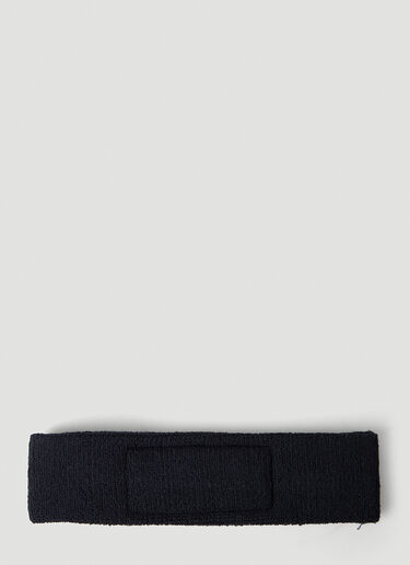 Rick Owens x Champion 로고 패치 헤드밴드 블랙 roc0148021