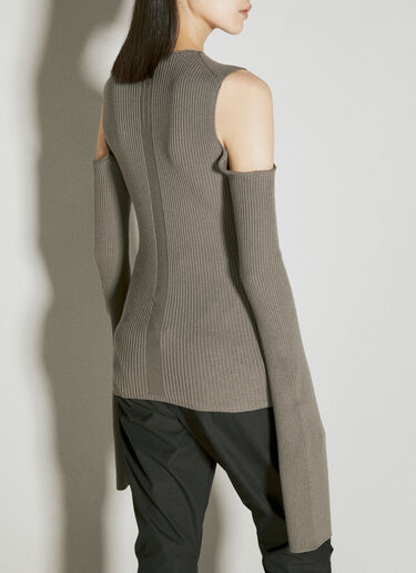 Rick Owens Cape Sleeve Knit Sweater Grey ric0255020