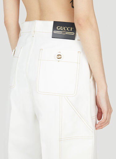 Gucci 대조적인 탑스티칭 워크웨어 화이트 guc0251200