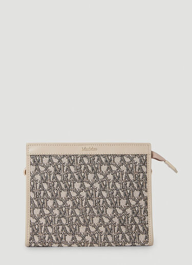Max Mara Jacquard Logo Shoulder Bag Beige max0252073