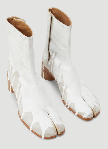 Maison Margiela Tabi Paint Splatter Boots White mla0143017