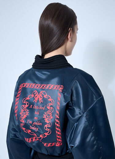 Chopova Lowena Little Birdy Bomber Jacket Blue cho0360011