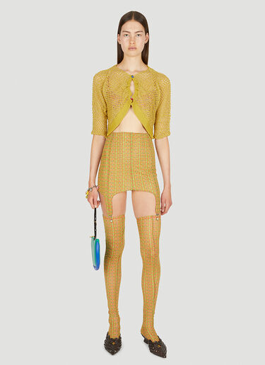 LN-CC® - LOUISE LYNGH BJERREGAARD: Open Cardigan - Yellow LOUISE LYNGH BJERREGAARD Open Cardigan Yellow llb0250005