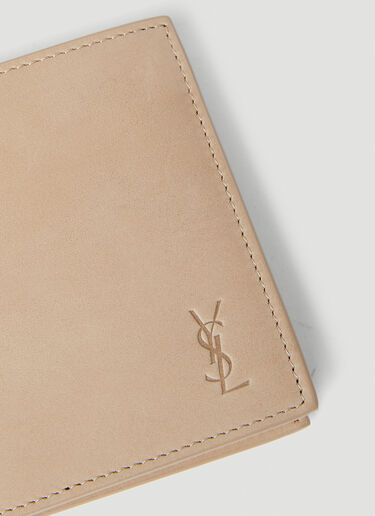 Bifold Logo Wallet Saint Laurent Bifold Logo Wallet Beige sla0151078
