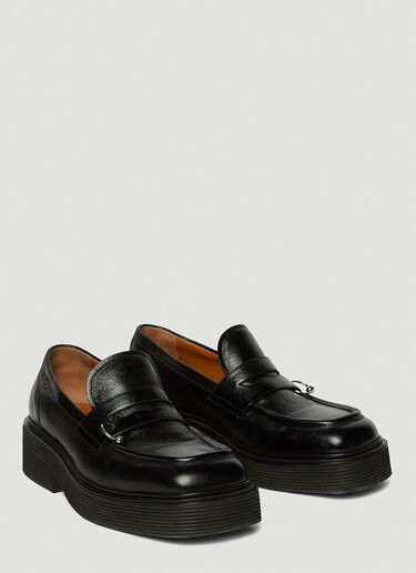 Marni 孔环莫卡辛鞋 黑 mni0249025