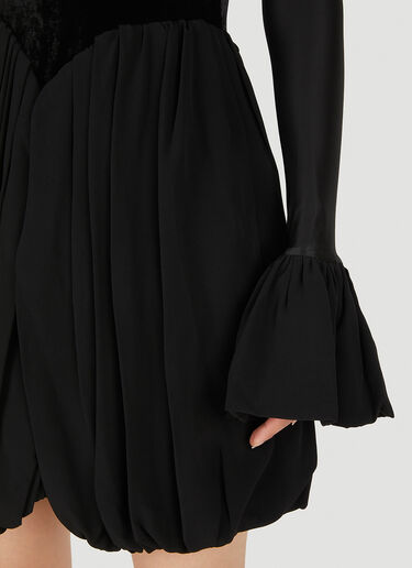 Rabanne Satin Jersey Mini Dress Black pac0250001