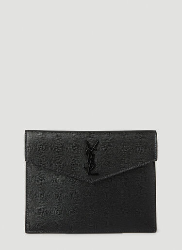 Saint Laurent Logo Small Pouch Clutch Bag Black sla0245101