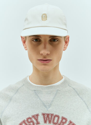 A BATHING APE® One Point Corduroy Baseball Cap White aba0154016