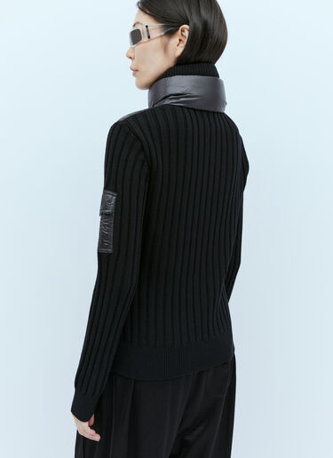 Padded Wool Cardigan Moncler Padded Wool Cardigan Black mon0254043