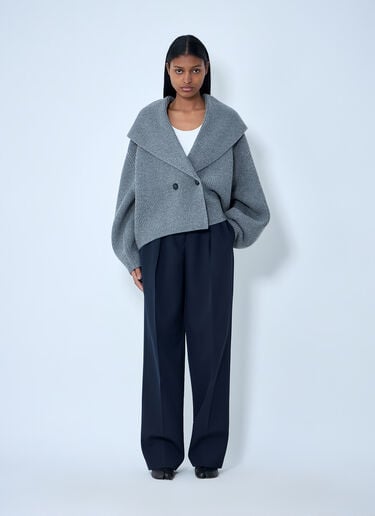 Jil Sander High-Waisted Pleated Pants Navy jil0264003