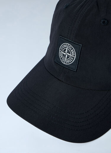 Stone Island Logo Patch Baseball Cap Black sto0164087