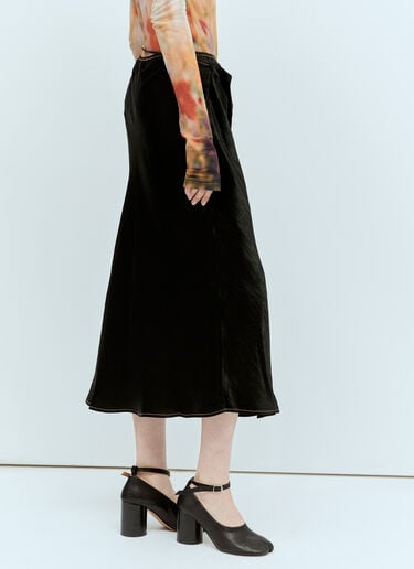 Acne Studios サテンラップスカート ブラック acn0255010