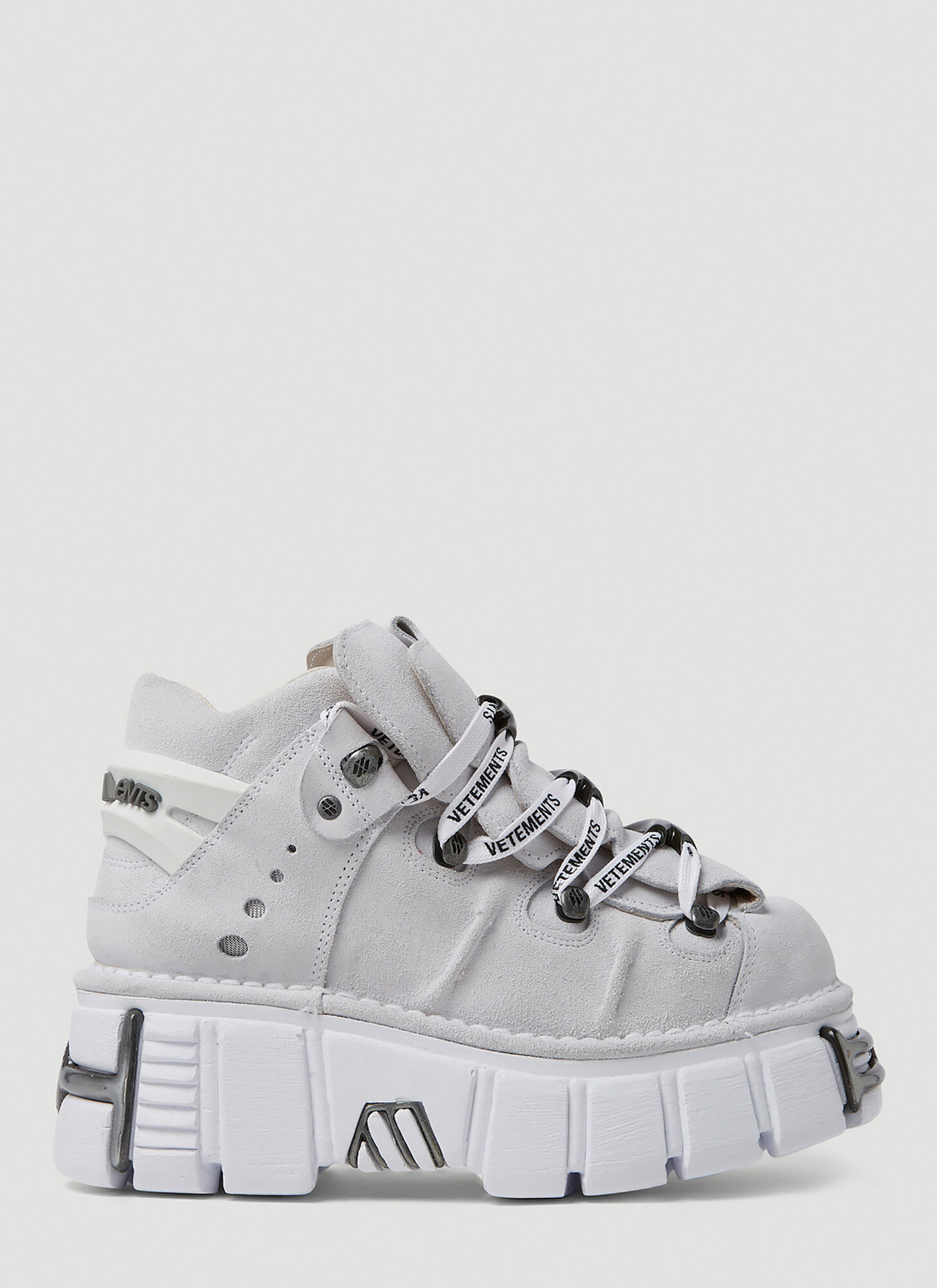 Vetements X New Rock Platform Sneakers In White