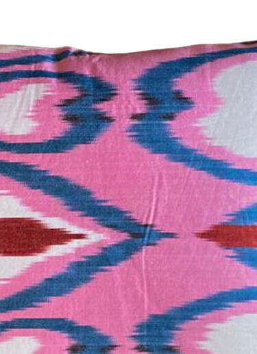 Les-Ottomans Silk-Blend Cushion Pink wps0691368
