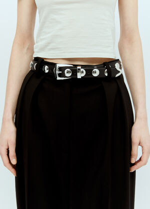Khaite Benny Studded Belt Black kha0259004
