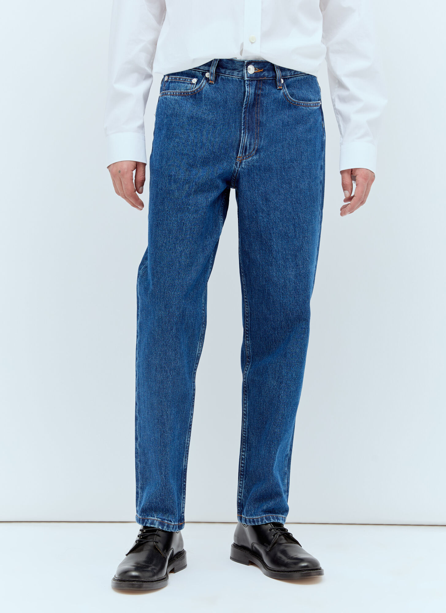 Shop Apc Martin Classic Jeans In Blue
