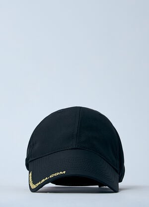 Balenciaga Logo Motif Baseball Cap Black bal0160024