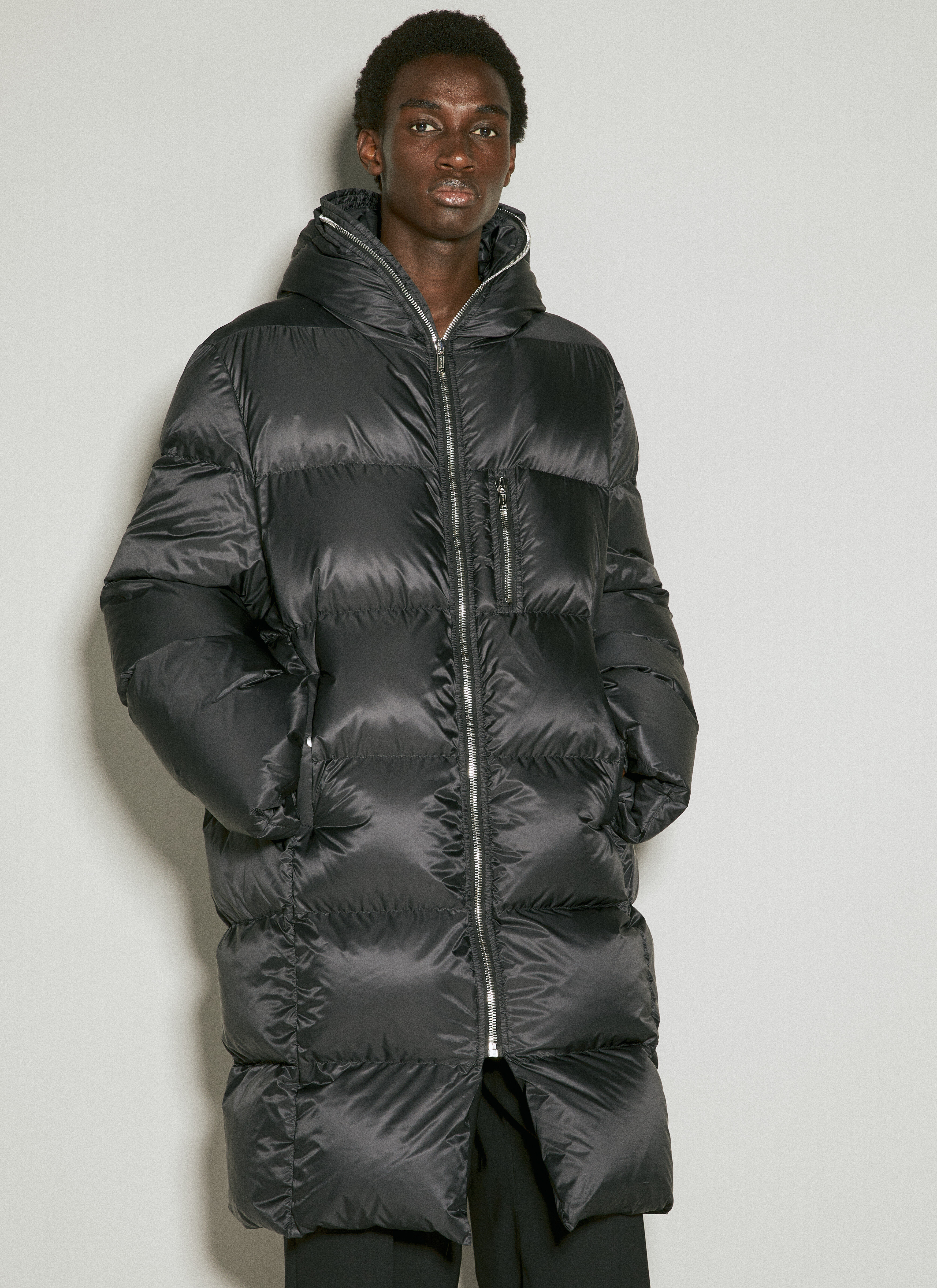 Moncler x Roc Nation designed by Jay-Z Gimp Long Down Coat Black mrn0156002
