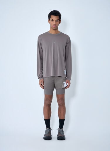 Satisfy Long Sleeve Performance Shirt Brown sat0162016