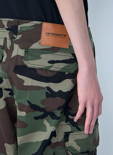 VETEMENTS Camo Cargo Pants Green vet0164008